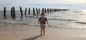 Boy Vs Ocean: Scouting shots with Dad